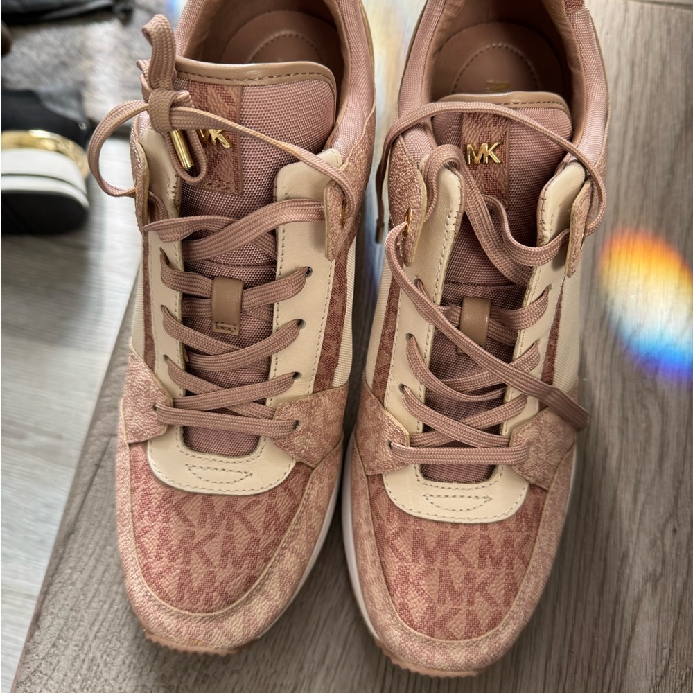 Michael Kors Pink Monogram Sneakers